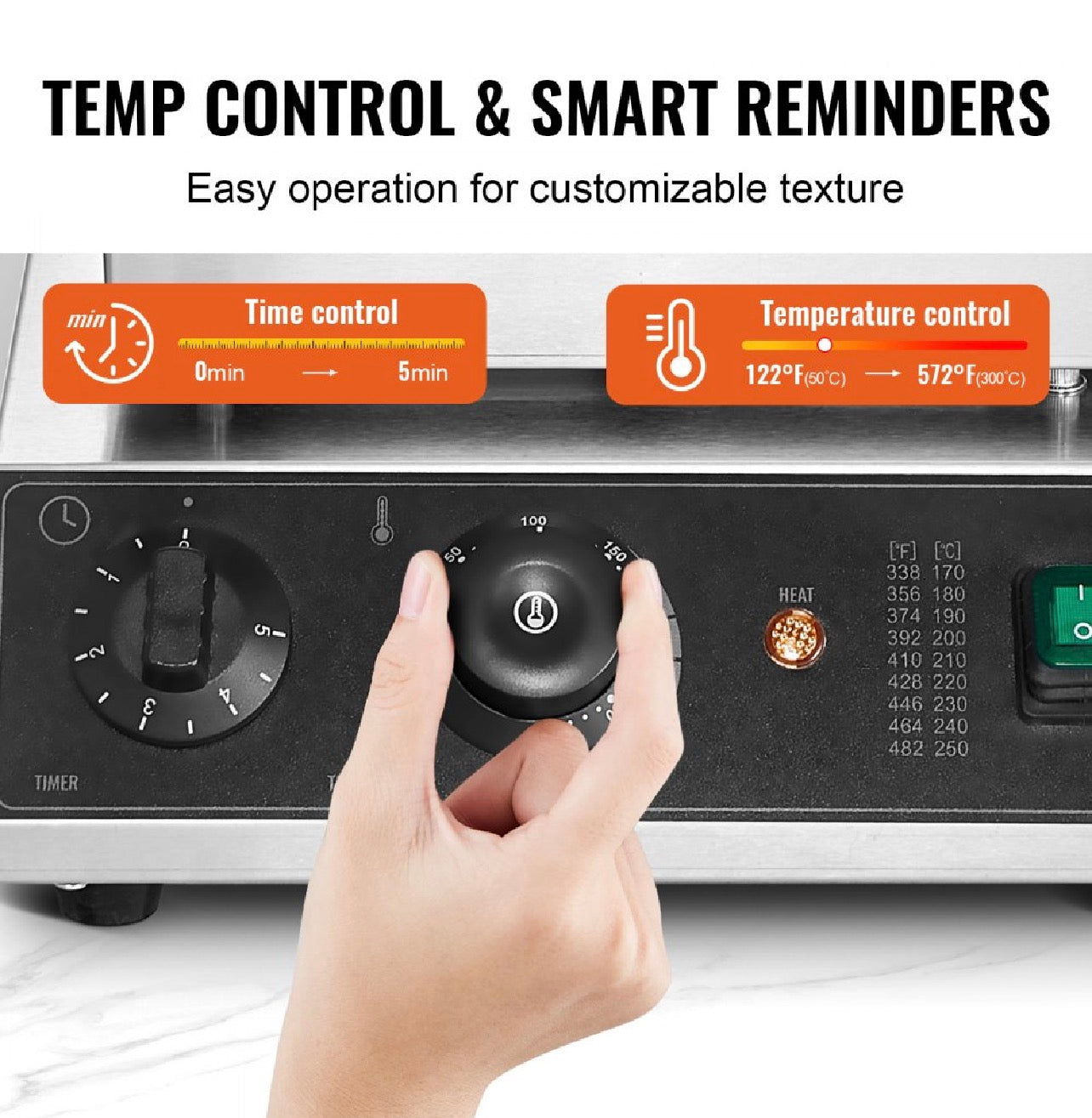 Търговска Машина за Кръгли Белгийски Вафли – 4 бр., 1750W GB Vedex