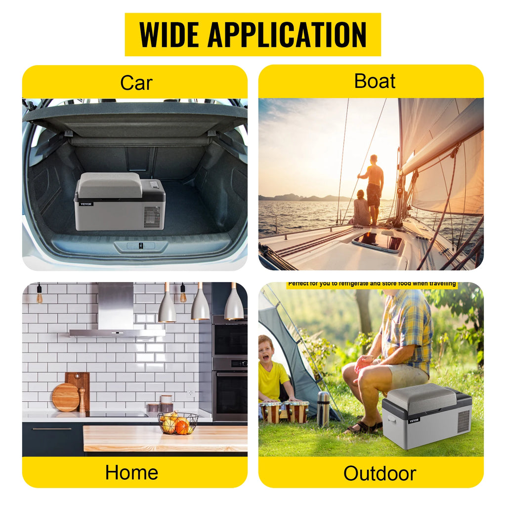 EU Warehouse VEVOR 20L Car Freezer Fridge, Portable Compressor Cooler with App Control for Camping, Travel, Outdoor & Home GB Vedex