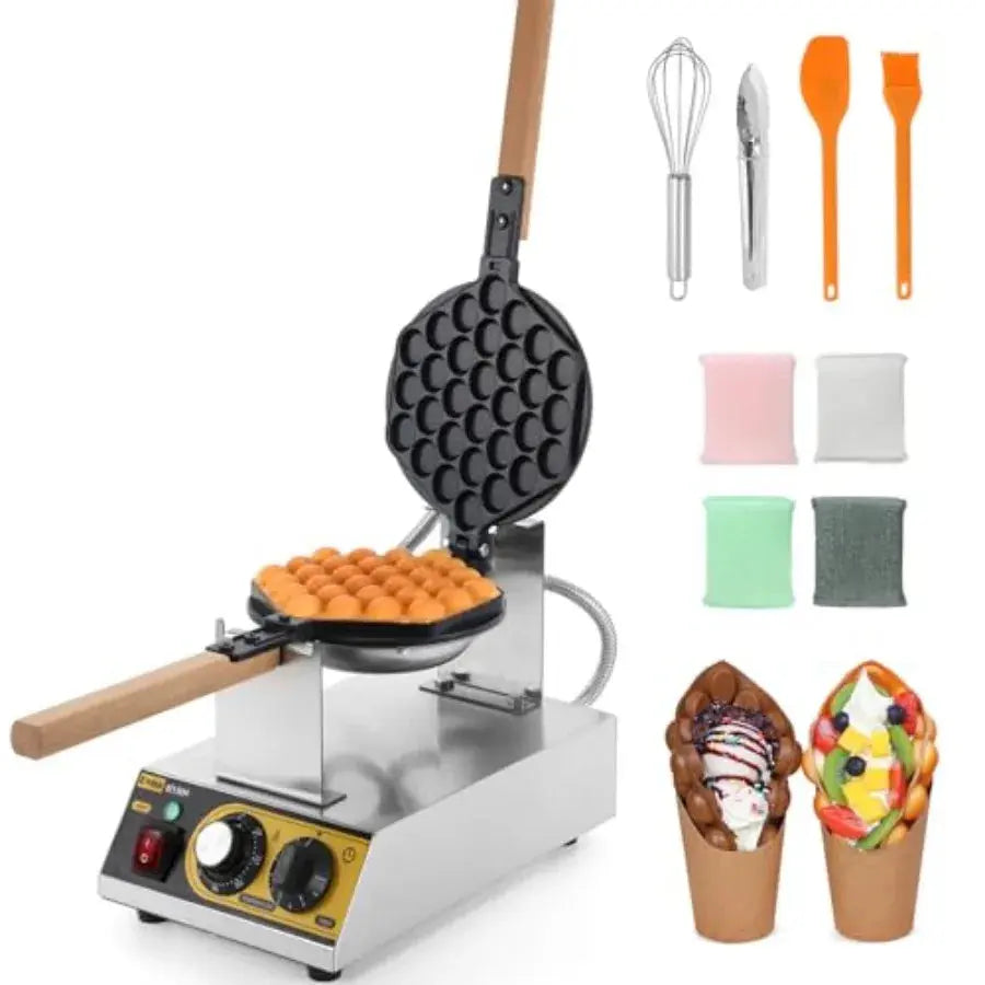 Професионален уред за мехурчести гофрети (Bubble Waffle) 1400W — MDNG GB Vedex