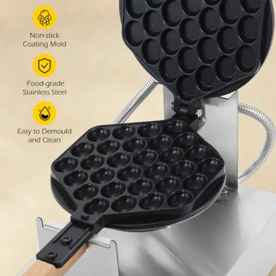 Професионален уред за мехурчести гофрети (Bubble Waffle) 1400W — MDNG GB Vedex